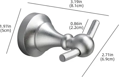 Produktbild von INF Hochleistungs-Edelstahl-Badezimmerhaken (2er-Pack) Silber
