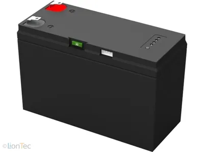 Produktbild von LionTec Lithium Ionen Batterie 12V Akku (12,8V) - 7,5 Ah + Ladegerät Weidezaun