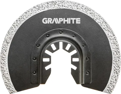 Produktbild von GRAPHITE Keramik-Trennscheibe, halbrund, 85 mm, präzises geradliniges Trennen von Wandfliesen und Entfernen von Fugen, Körnung Wolframcarbid