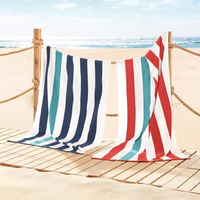 Produktbild von Egeria Strandtuch Beach Cabana Stripe marine 90x180 cm