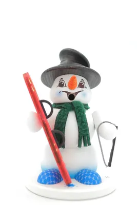 Obrázek produktu pro Kuhnert Erzgebirge - Sněhulák kouřící muž,-figurka,-muž 13cm - Snowboard