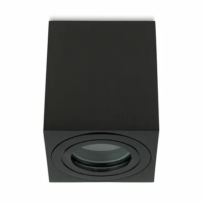 Produktbild von Sweet LED Aufbaustrahler Bad eckig GU10 Aluminium schwarz IP44 Aufbauspot