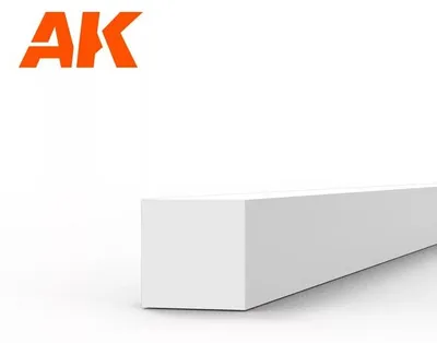 Obrázek produktu pro AK Interactive S.L. AK-6529 Styrenové proužky 2,00 x 2,00 x 350 mm (9 kusů)