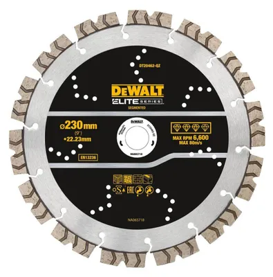 Diamant-Trennscheibe DEWALT Segment 230x22,23 mm Elite Serie Beton
