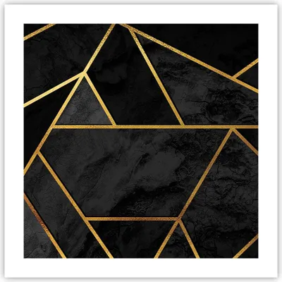 Produktbild von Poster - Poster ohne Rahmen - Abstraktion Gold Schwarz - 50x50 cm - Wand Bild - Wanddeko - Wandbilder - Kunstposter - Wandposter - Bilder - Kunstdruck - Wanddekoration - Wandbild - P2XAC50x50-4358