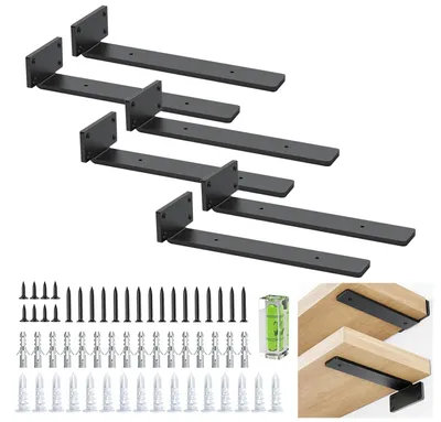 Produktbild von Solidchoice – Set mit 6 Wandhalterungen für schwebende Regale, 25 cm