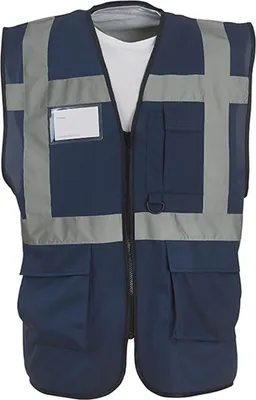 Image de YOKO HVW801 | Veste Executive multi-fonctionnelle pour homme - Couleur : Marine - Taille : XXL