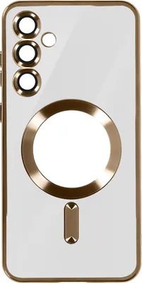 Immagine prodotto di Avizar, custodia MagSafe in silicone per Samsung S24 con cornice cromata, oro