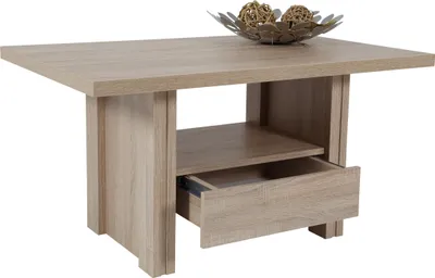 Produktbild von Couchtisch Wohnzimmertisch Ulli - Nachbildung Sonoma Eiche - mit Ablage und Schubkasten - Melaminbeschichtung - Maß 105x67x55cm