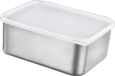 Obrázek produktu pro Kontejner na potraviny s víkem 304 Nerezová ocel Čtvercová nádoba na oběd pro lednici Venkovní piknik S 600ml 13,5x10,5x5,5 cm / 5,3x4,1x2,2 palce