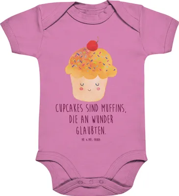 Produktbild von Mr. & Mrs. Panda overall baby Cupcake 12. - 18. Monat - Bubble Gum Pink - Geschenk, Strampler, Babybody, Babystrampler, Koch, babykleidung body, Motivation Sprüche