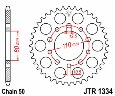 Obrázok produktu pre Reťazové koleso JT 42T 530 JTR1334.42
