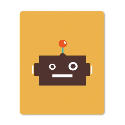 Produktbild von MuchoWow® Mauspad Mousepad Roboter - Gesicht - Antenne - Gelb - Jungen - Kind 30x40 cm - Mousepads - Maus Mat - Pad - Mausunterlage - Mausmatten