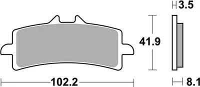Produktbild von sbs Bremsbeläge Satz Vorne für MV AGUSTA MOTORCYCLE F4 841DS2