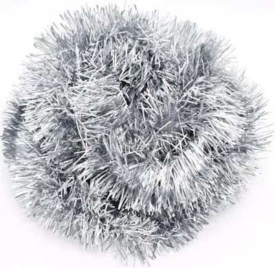 Produktbild von 5m Weihnachtsgirlande Silber Christbaumschmuck Girlande Lametta  Deko Buschig LMTGS Silber