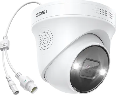 Produktbild von ZOSI 4K PoE Überwachungskamera für Innen & Aussen, 2 Wege Audio, Personen-/Fahrzeugerkennung, Farbnachtsicht, Funktioniert NUR mit ZOSI PoE NVR, C225