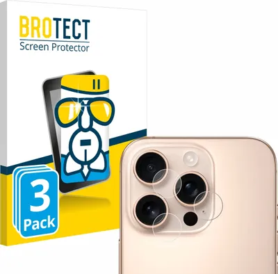 Produktbild von 3x BROTECT Schutzglas für Apple iPhone 16 Pro (NUR Kameraschutz) Schutzfolie Panzer Folie Glas Display Schutz klar
