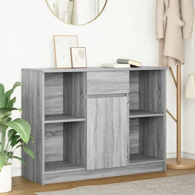 Obrázok produktu pre vidaXL Príborník so zásuvkou Grey Sonoma 101x35x76 cm Materiál na báze dreva