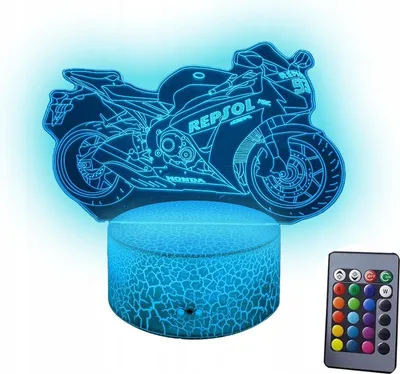 Obrázek produktu pro 3D LED lampa MOTORCYCLE ENGINE s dálkovým ovládáním - působivá dekorace a osvětlení