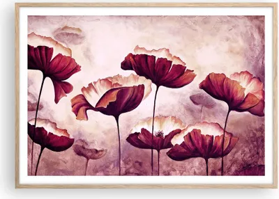 Produktbild von Gerahmtes Poster - Rahmen in heller Eiche - Mohn Blume Wiese - 100x70 cm - Wand Bild - Wanddeko - Wandbilder - Wandposter - Bilderrahmen - Bilder - Kunstdruck - Wandbild - P2NAA100x70-3934
