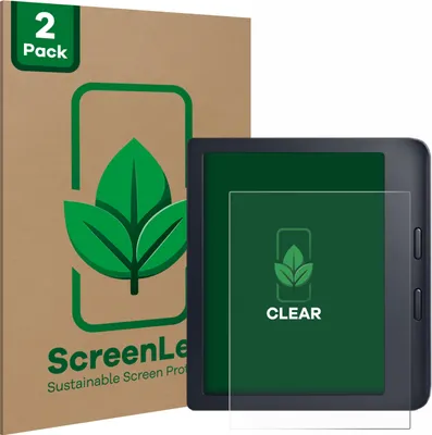 Produktbild von 2x ScreenLeaf Schutzfolie für Kobo Libra 2 nachhaltiger Displayschutz Display Schutz Folie Klar Transparent