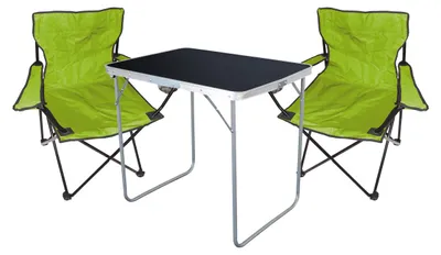 3tlg Camping Set Gartenmöbel Campingtisch + 2x Campingstuhl Klappstuhl