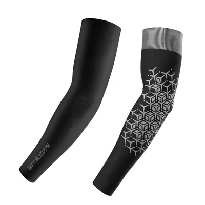 Produktbild von ROCKBROS Ärmlinge Arm Sleeve für Damen Herren, Armstulpen mit UPF50+ Sonnenschutz, Kühles Gefühl Schnell Trocknend Ärmel Schwarz L