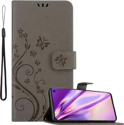 Produktbild von Cadorabo Hülle für Samsung Galaxy S10 4G Schutz Hülle in Grau Schutzhülle Handy Hülle Etui Case Blumen Flower