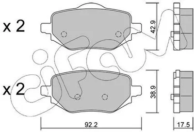 Produktbild von CIFAM Bremsbeläge Satz Bremsklötze für OPEL Corsa F 822-1323-0