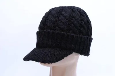 Produktbild von Wintermütze für Herren, modischer, mit Fleece gefütterter, winddichter Wollmütze für draußen, warme Eismütze