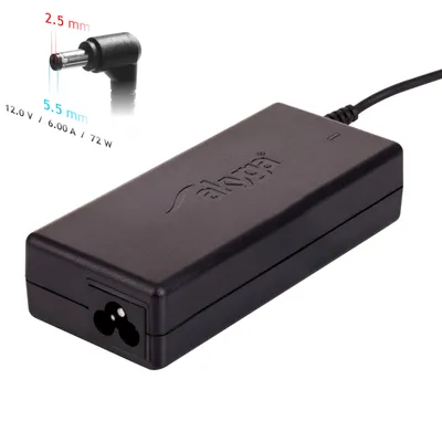 Produktbild von Akyga AK-ND-28, Laptop, Drinnen, 100-250 V, 55 +/- 5 Hz, 72 W, 12 V