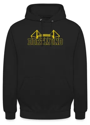 Produktbild von Spreadshirt Dortmund Stadion Fußball Fan Uni Hoodie, XL, Schwarz