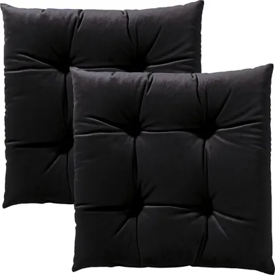 Produktbild von REDBEST Stuhlkissen Kingsville" 2er-Pack schwarz 40x40x9 cm"