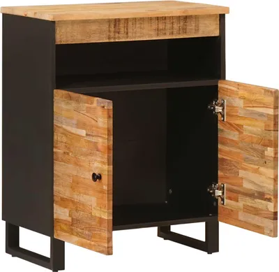 Produktbild von vidaXL Seitenschrank mit Tür Braun 60 x 33 x 75 cm Massivholz Mango