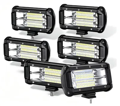 Imagen del producto de LILIIN, 6 faros LED de 72W, 21600 lúmenes, faros auxiliares de alta luminosidad, 10-30V DC, 6000K, luz blanca fría