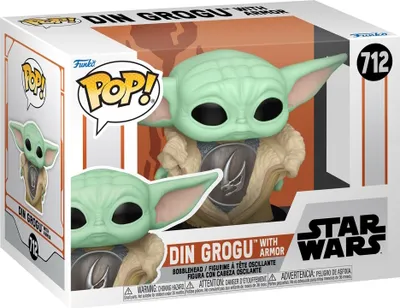 Produktbild von Star Wars - Din Grogu with Armor 712 - Funko Pop! Vinyl Figur