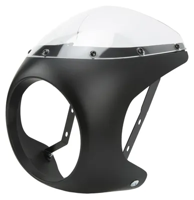 Zdjęcie produktu dla 7-calowa przednia owiewka reflektora motocyklowego o gładkiej powierzchni, odporna na starzenie i zużycie, pasująca do okrągłych reflektorów motocyklowych, matowa czerń i przezroczysta