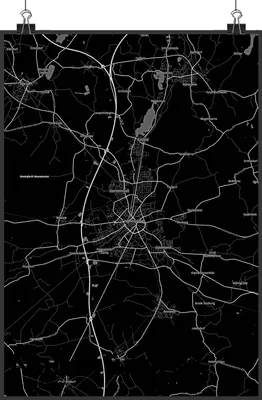 Produktbild von Mr. & Mrs. Panda Bild Neumünster DIN A2 - Geschenk, drucke, Plakat, wanddeko, Wanddekoration, Wandbild, Stadt, Dorf Karte Landkarte Map Stadtplan