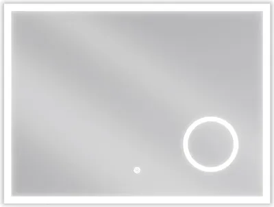Immagine prodotto di Mexen Kala specchio da bagno retroilluminato con specchietto cosmetico 80 x 60 cm, LED 6000K, antiappannamento