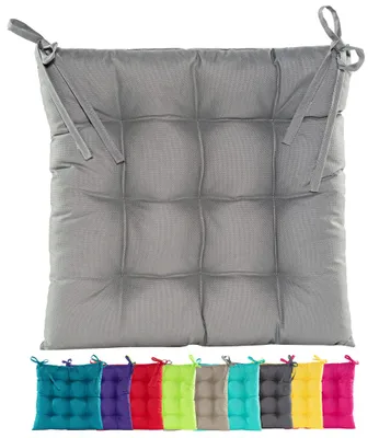 Produktbild von JACK Outdoor Stuhlkissen 38x38cm Lounge Kissen Auflage Wasserfest Sitzkissen Garten Lotus Effekt, Farbe:Grau