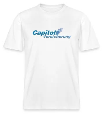 Produktbild von Spreadshirt Stromberg Logo Capitol Versicherung Relaxed Fit Uni T-Shirt, L, Weiß