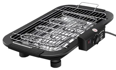 Produktbild von Elektrogrill BBQ 2000W, Grill mit höhenverstellbarem Rost, 5 Temperaturstufen, raucharm und leicht zu reinigen für Garten, Balkon und Camping