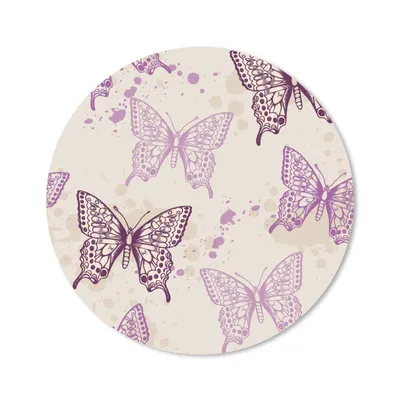 Produktbild von MuchoWow® Mauspad Mousepad Tiere - Muster - Schmetterling 40x40 cm - Mousepads - Maus Mat - Pad - Mausunterlage - Schreibtisch Accessoires