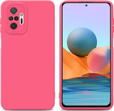 Produktbild von Cadorabo Hülle für Xiaomi RedMi NOTE 10 PRO Schutz Hülle in Rot TPU Silikon Etui Case Handyhülle