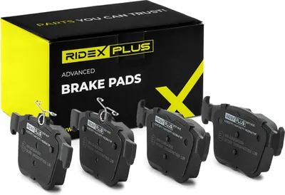 Produktbild von RIDEX PLUS 402B0674P Bremsbeläge Satz Hinten Bremsklötze für VW Golf VII Schrägheck (5G1, BQ1, BE1, BE2) Passat Variant (3G5, CB5) TIGUAN (5N) T-Roc