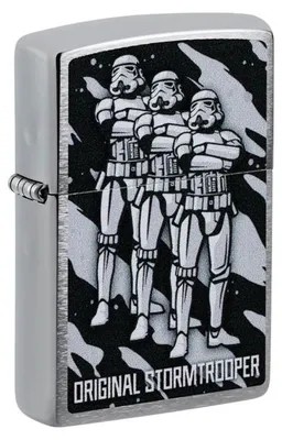 Produktbild von Zippo Benzin-Feuerzeug Chrom gebürstet Original Stormtrooper 60007764, unbefüllt