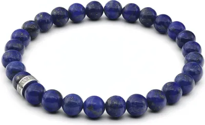 Produktbild von LAVISA Edelstein Armband - Echte Naturstein Perlen | Kristalle, Heilsteine | Onesize Uni (Lapislazuli 6mm)