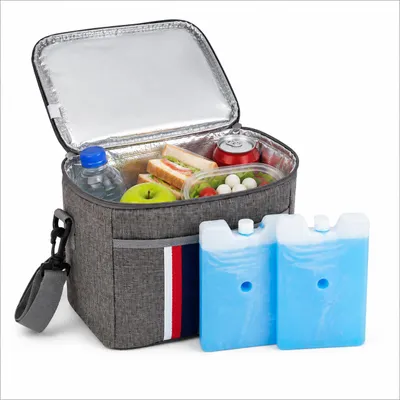 Produktbild von Eurocatch Kühltasche 25x18x20 cm - Inklusive 2 Kühlakkus - Isoliertasche - Oxford 600D - Lunchtasche - Camping - Picknick - Strand