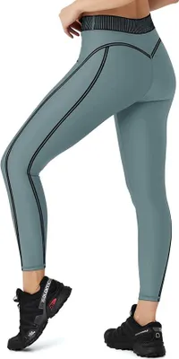Produktbild von Highwaisted Sport Leggings für Frauen Opak Grau Grün L
