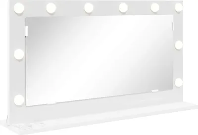 Obrázok produktu pre vidaXL Vanity zrkadlo biele 80 x 45 x 18 cm sklo a dyhované drevo